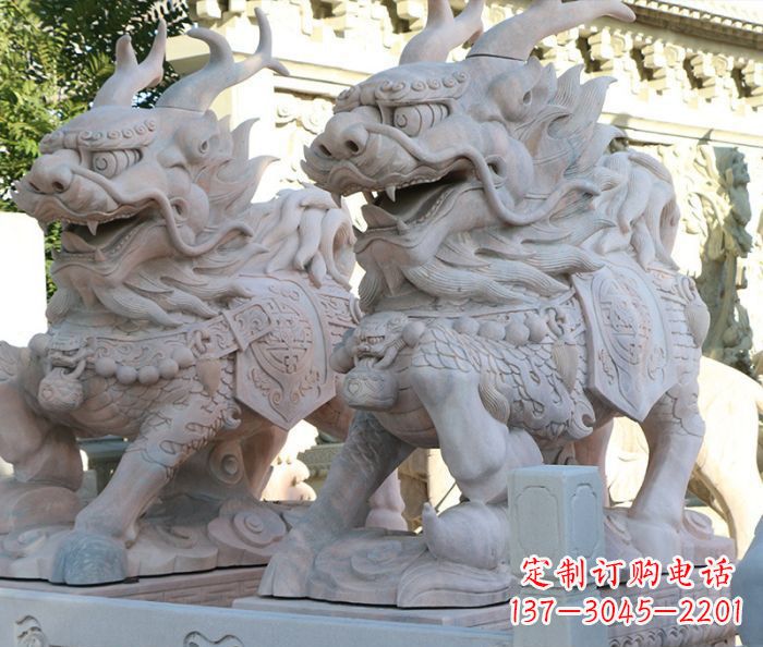 益阳招财瑞兽麒麟石雕 (2)