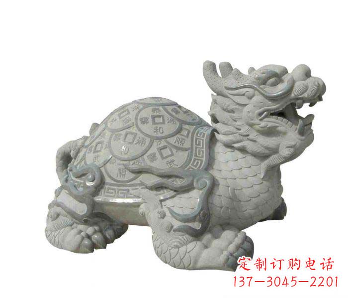 益阳招财神兽大理石龙龟石雕