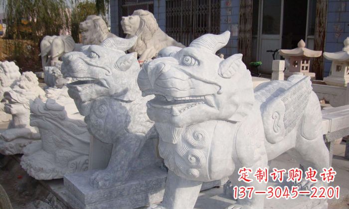 益阳招财神兽大理石貔貅石雕