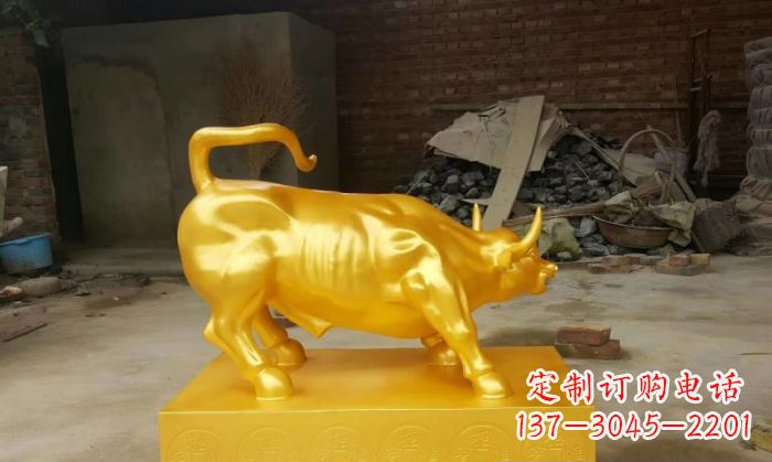 益阳招财铜牛雕塑 (2)