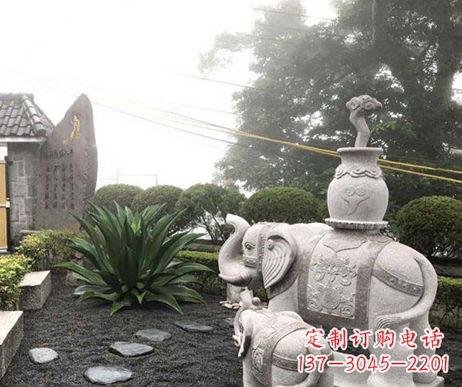 益阳招财驮宝大象石雕