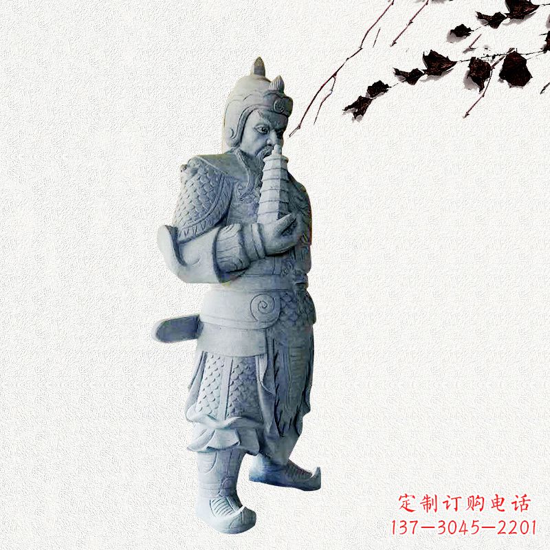 益阳中国古代神话中的托塔天王石雕塑