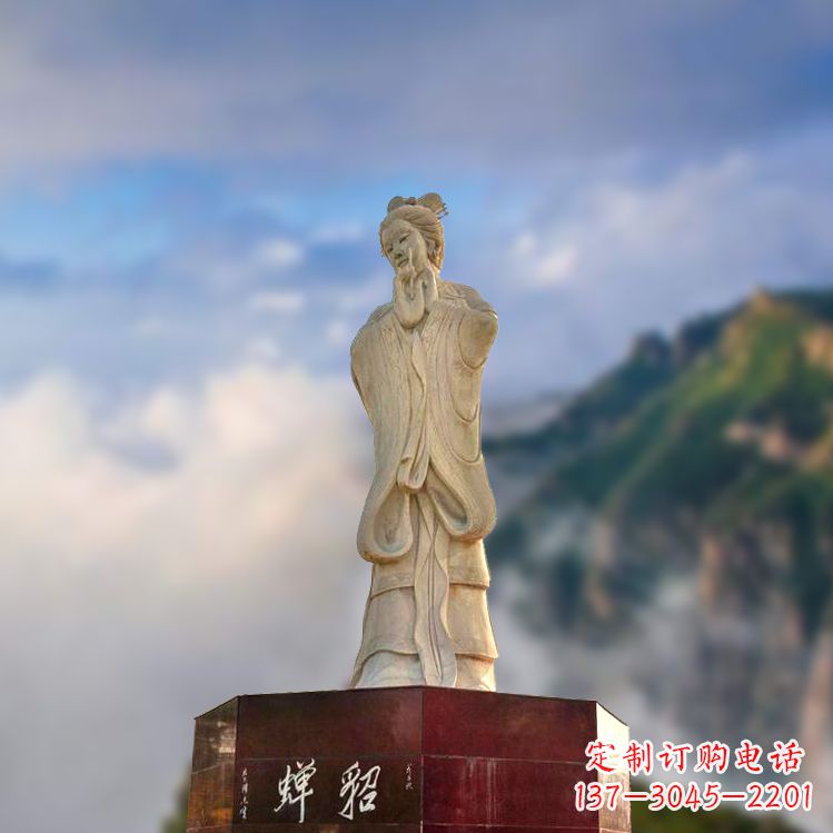益阳中国古代四大美女之貂蝉景观石雕