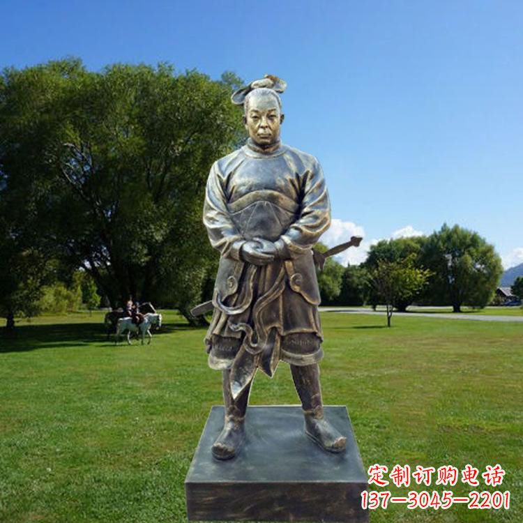 益阳中国汉初三杰之韩信仿铜雕像