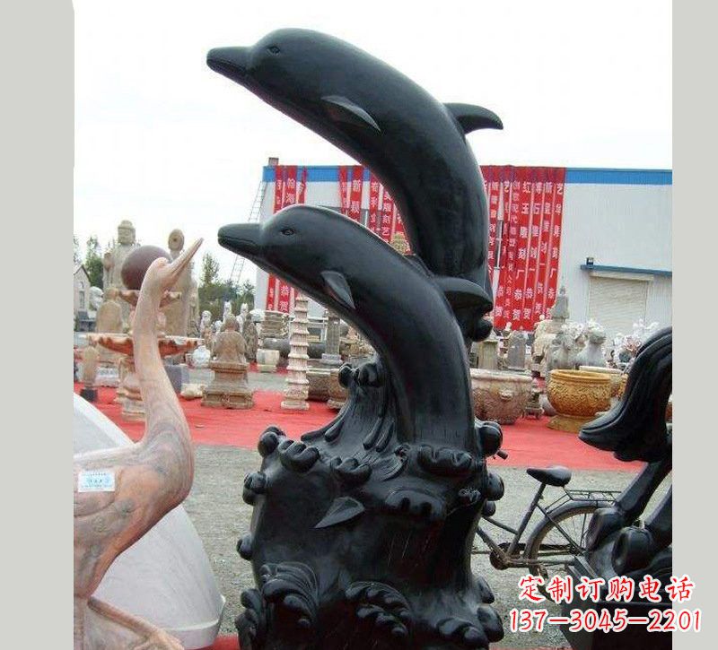 益阳中国黑海豚石雕
