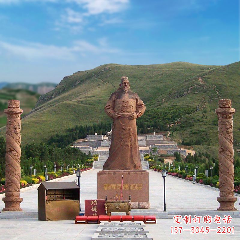益阳中国历史名人大型李世民景观雕塑