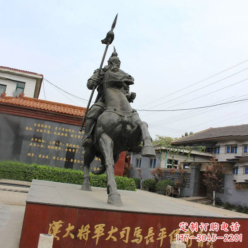 益阳中国历史名人汉朝著名将领民族英雄卫青铜雕塑像