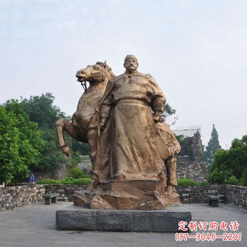 益阳中国历史名人明太祖朱元璋铜雕像