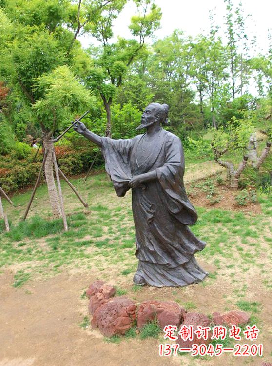 益阳中国历史名人唐代著名绘画大师吴道子铜雕塑