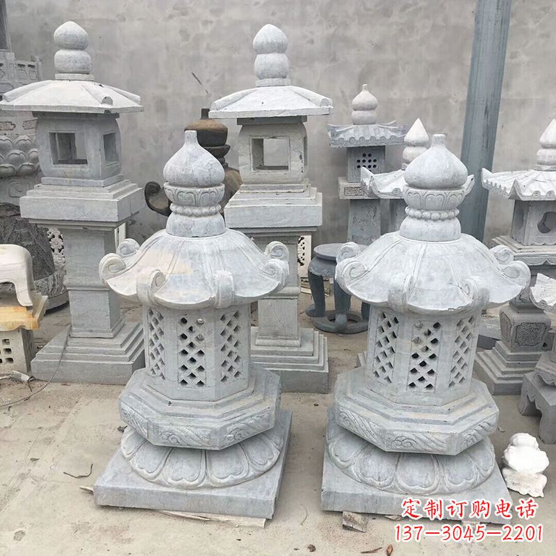 益阳中式低墩石雕灯笼
