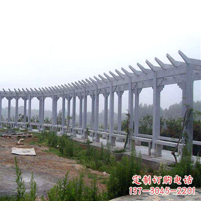 益阳中式花架石雕长廊
