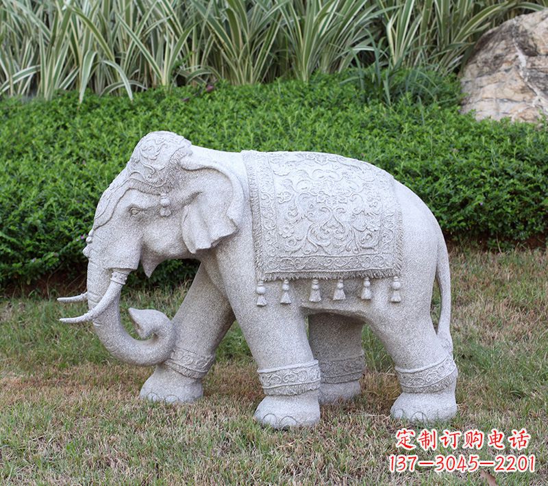 益阳中式石雕大象
