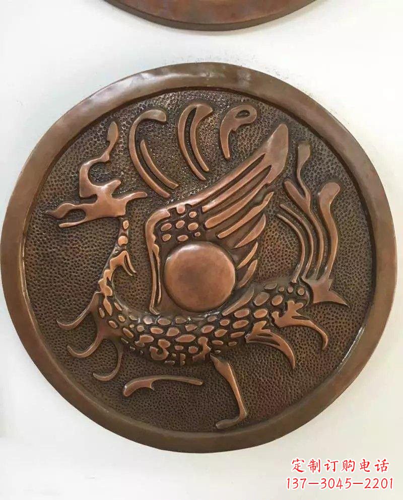 益阳朱雀铜浮雕