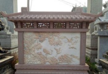 益阳园林景观松鹤石浮雕影壁