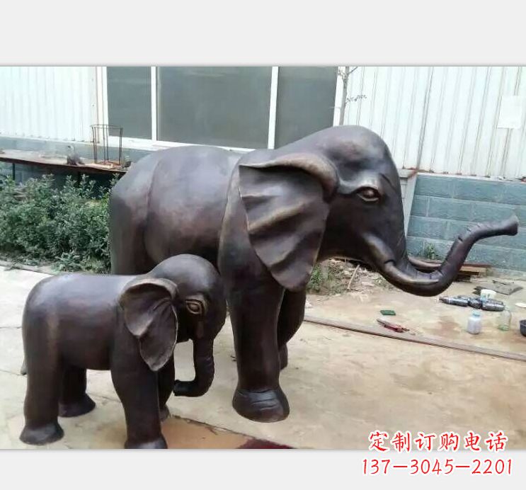益阳铸铜公园大象雕塑