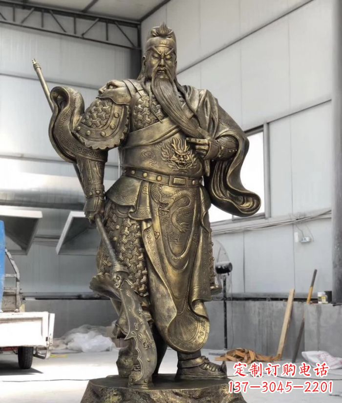 益阳铸铜关公雕塑