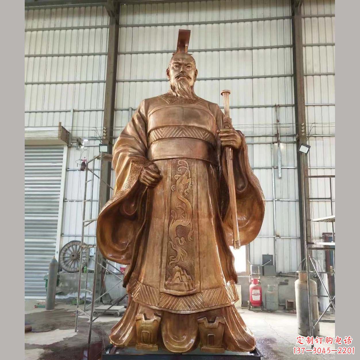 益阳铸铜汉武帝雕塑