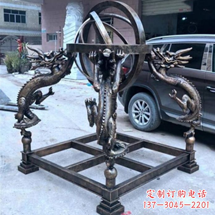 益阳铸铜浑天仪景观雕塑摆件