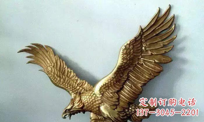 益阳铸铜老鹰企业动物铜雕 (2)