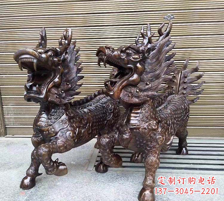 益阳铸铜立式麒麟