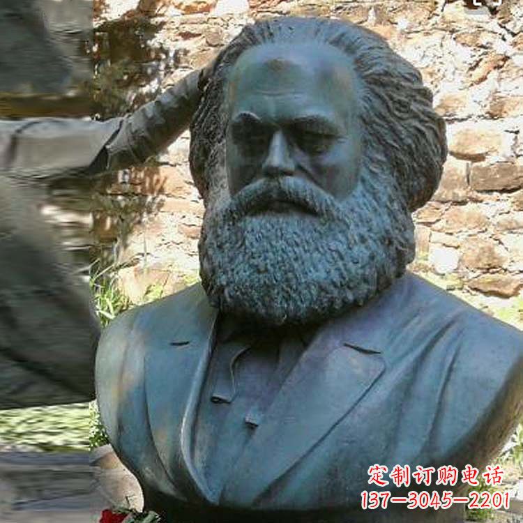 益阳铸铜名人无产阶级导师马克思头像雕塑