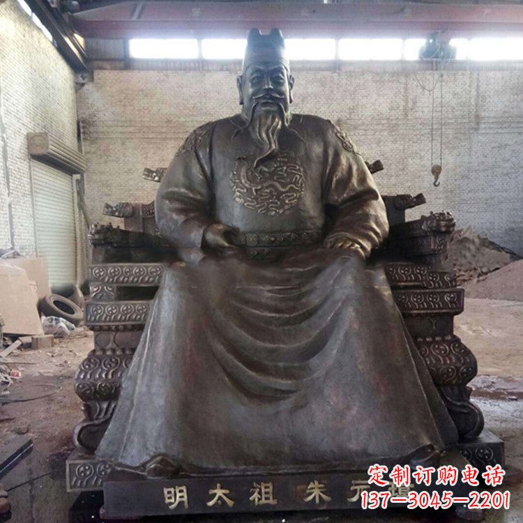 益阳铸铜明太祖雕塑