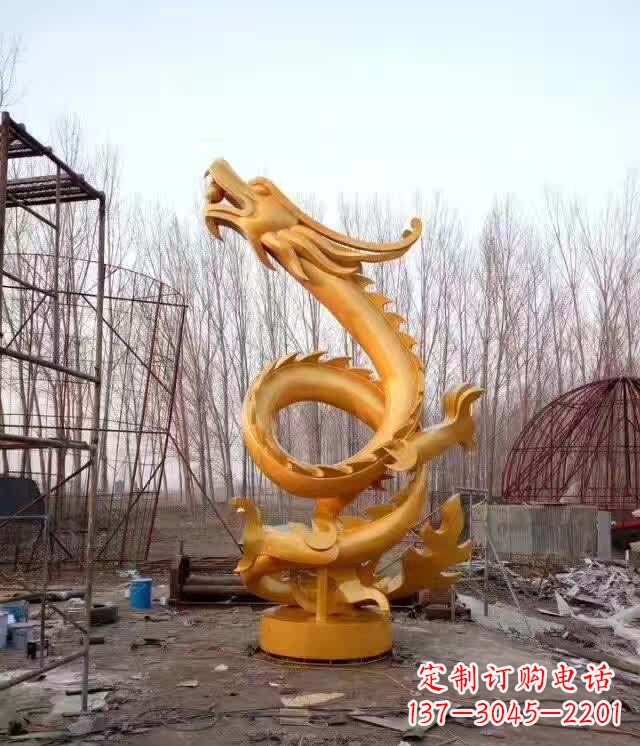 益阳铸铜盘龙云腾铜雕