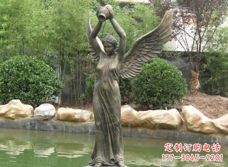 益阳铸铜欧式人物喷泉雕塑