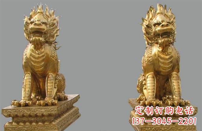 益阳铸铜麒麟雕塑222
