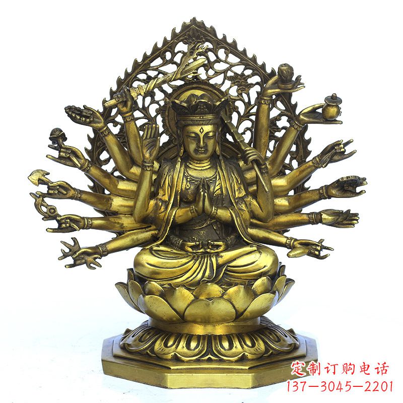 益阳铸铜千手观音雕塑