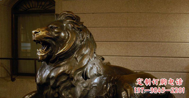 益阳铸铜狮子铜雕 (2)