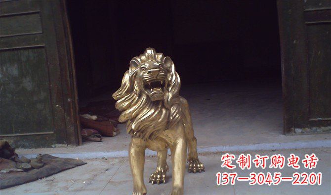 益阳铸铜狮子西洋狮子铜雕