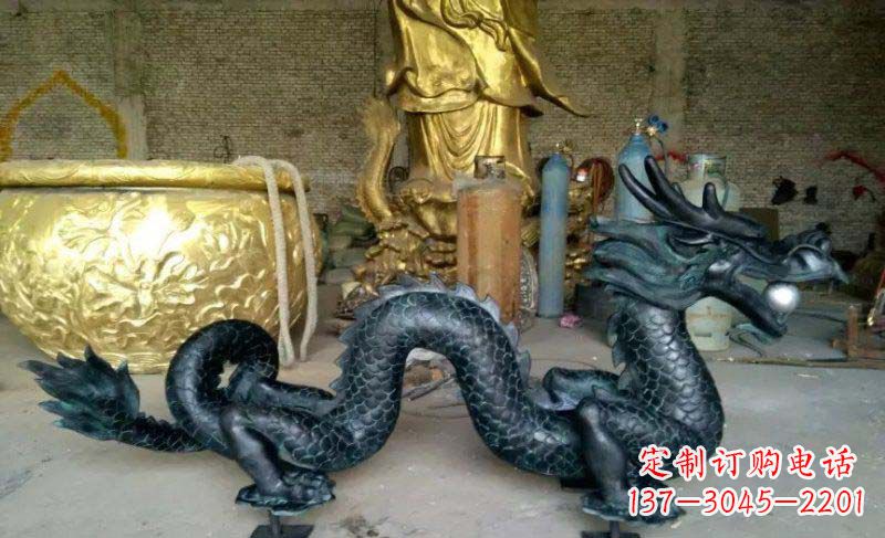 益阳铸铜双龙戏珠广场铜雕
