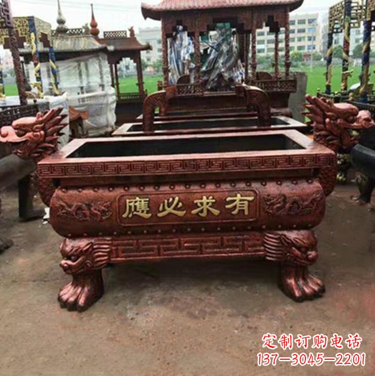 益阳紫铜香炉雕塑