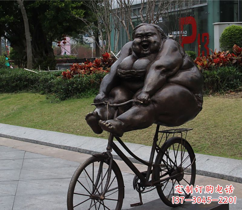 益阳自行车铜雕