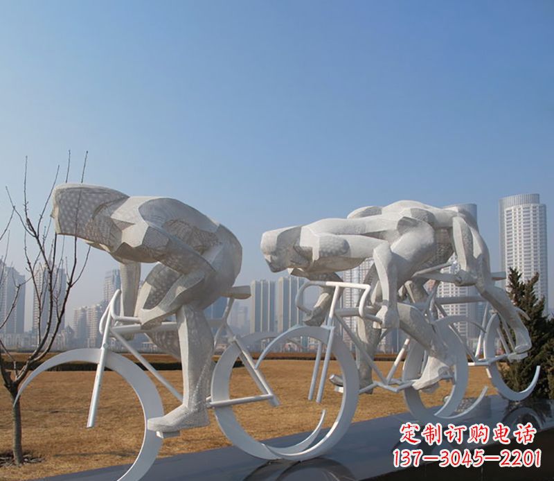益阳自行车比赛不锈钢雕塑