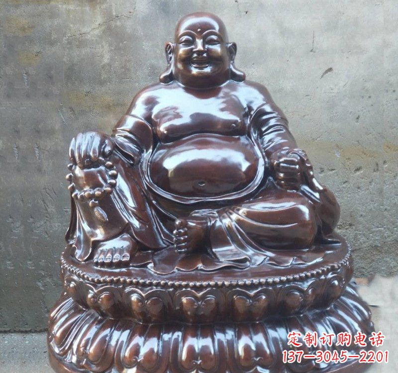 益阳宗教庙宇弥勒佛铜雕