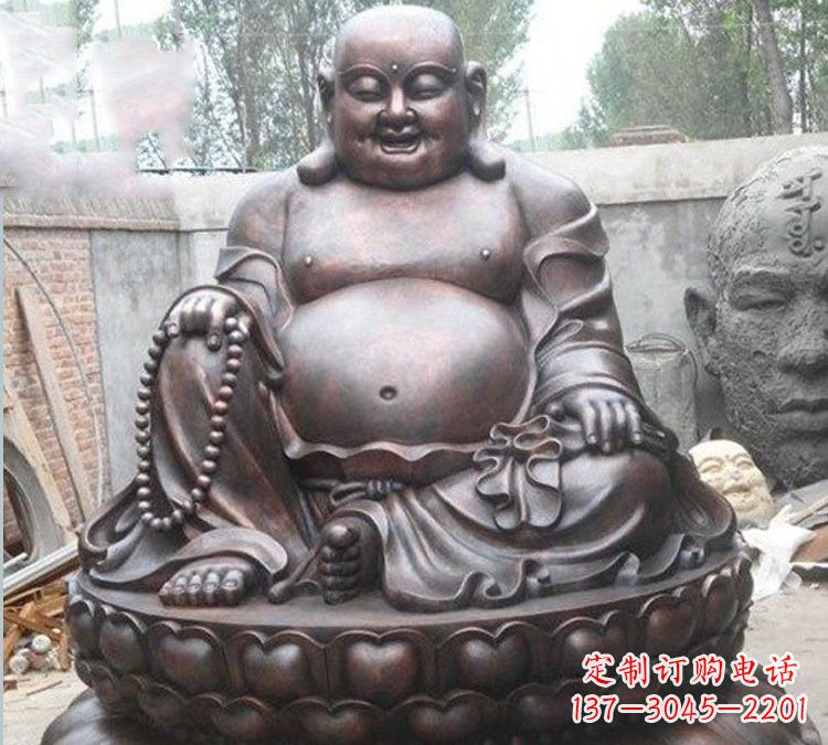 益阳宗教庙宇弥勒佛铜雕222