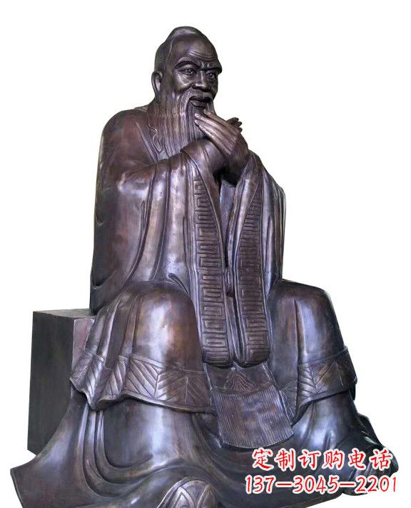 益阳作揖孔子青铜像