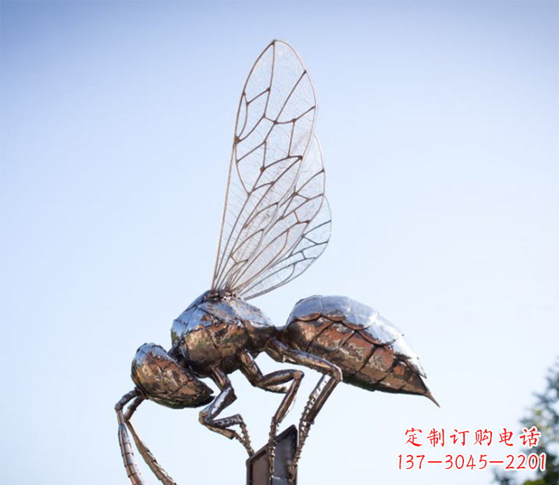益阳蜜蜂雕塑不锈钢