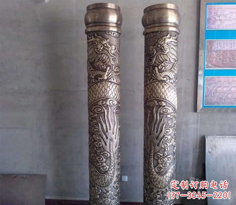 益阳铜雕龙柱