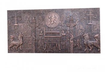 益阳紫铜法字獬豸浮雕