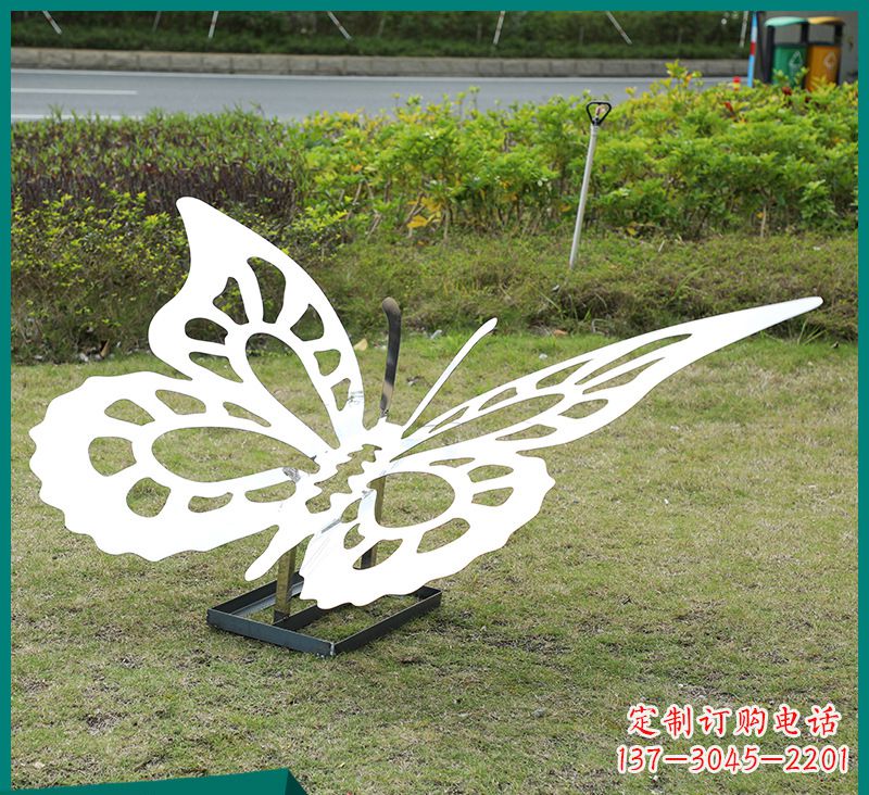益阳蝴蝶雕塑-公园景区创意不锈钢剪影蝴蝶雕塑